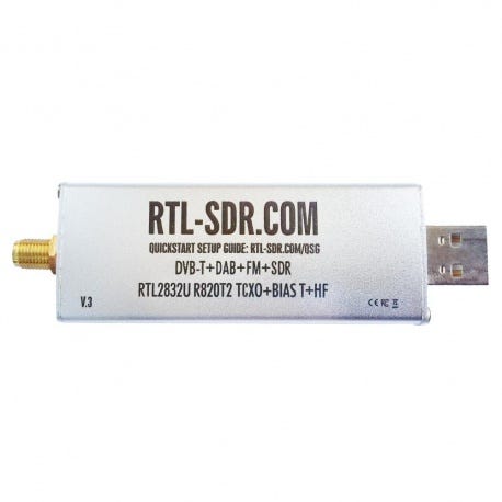 RTL-SDR V3 USB dongle — RTL2832U R820T2 chipset
